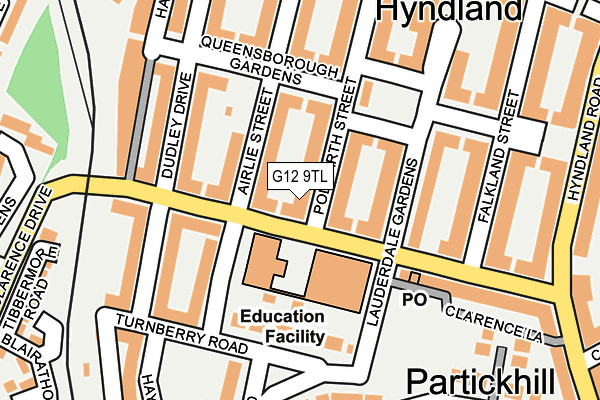 G12 9TL map - OS OpenMap – Local (Ordnance Survey) G12 9TL map - OS OpenMap – Local (Ordnance Survey)