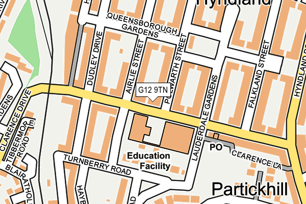 G12 9TN map - OS OpenMap – Local (Ordnance Survey) G12 9TN map - OS OpenMap – Local (Ordnance Survey)