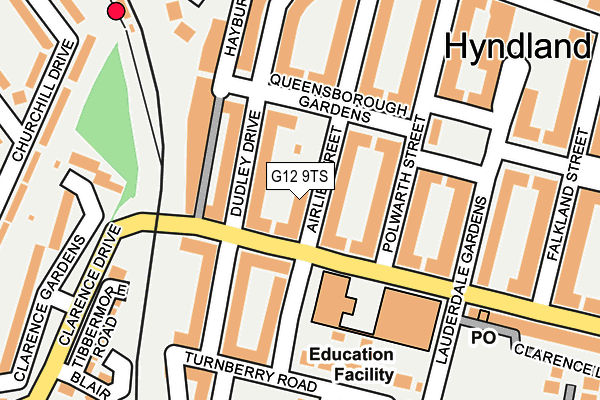 G12 9TS map - OS OpenMap – Local (Ordnance Survey) G12 9TS map - OS OpenMap – Local (Ordnance Survey)