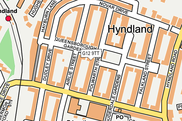 G12 9TT map - OS OpenMap – Local (Ordnance Survey) G12 9TT map - OS OpenMap – Local (Ordnance Survey)