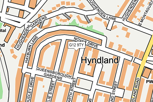 G12 9TY map - OS OpenMap – Local (Ordnance Survey) G12 9TY map - OS OpenMap – Local (Ordnance Survey)