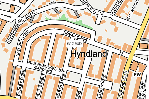 G12 9UD map - OS OpenMap – Local (Ordnance Survey) G12 9UD map - OS OpenMap – Local (Ordnance Survey)