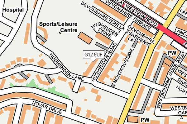 G12 9UF map - OS OpenMap – Local (Ordnance Survey) G12 9UF map - OS OpenMap – Local (Ordnance Survey)
