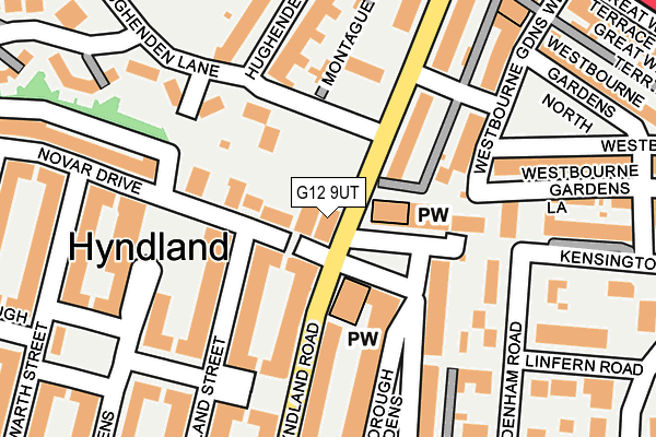 G12 9UT map - OS OpenMap – Local (Ordnance Survey) G12 9UT map - OS OpenMap – Local (Ordnance Survey)