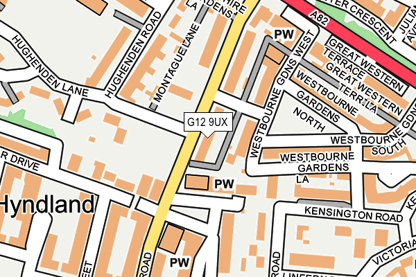 G12 9UX map - OS OpenMap – Local (Ordnance Survey) G12 9UX map - OS OpenMap – Local (Ordnance Survey)