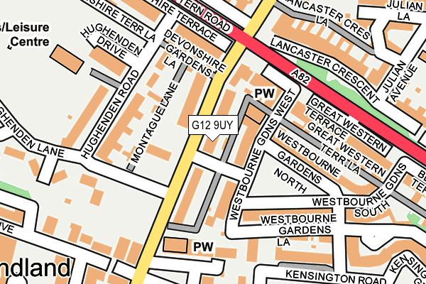 G12 9UY map - OS OpenMap – Local (Ordnance Survey) G12 9UY map - OS OpenMap – Local (Ordnance Survey)