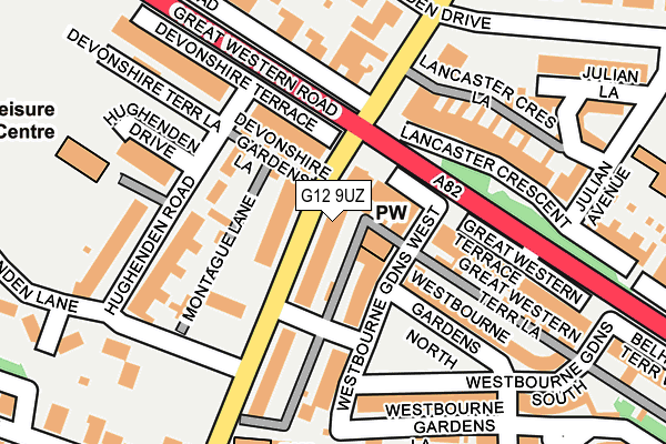 G12 9UZ map - OS OpenMap – Local (Ordnance Survey) G12 9UZ map - OS OpenMap – Local (Ordnance Survey)