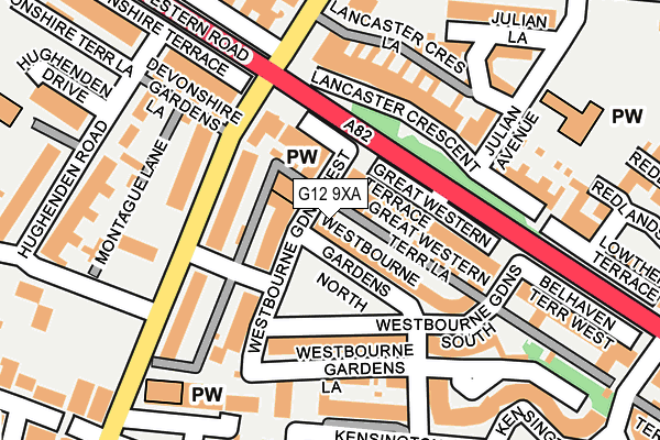 G12 9XA map - OS OpenMap – Local (Ordnance Survey) G12 9XA map - OS OpenMap – Local (Ordnance Survey)