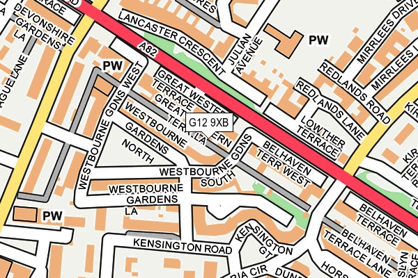 G12 9XB map - OS OpenMap – Local (Ordnance Survey) G12 9XB map - OS OpenMap – Local (Ordnance Survey)