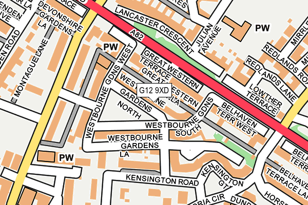 G12 9XD map - OS OpenMap – Local (Ordnance Survey) G12 9XD map - OS OpenMap – Local (Ordnance Survey)