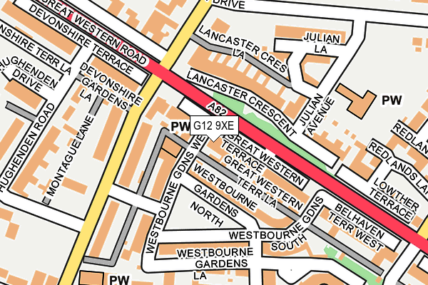 G12 9XE map - OS OpenMap – Local (Ordnance Survey) G12 9XE map - OS OpenMap – Local (Ordnance Survey)