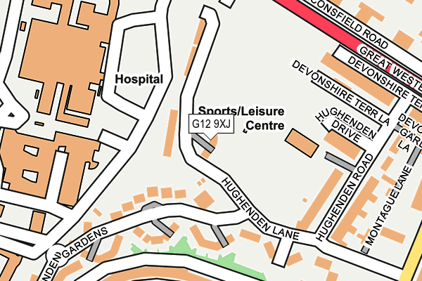 G12 9XJ map - OS OpenMap – Local (Ordnance Survey) G12 9XJ map - OS OpenMap – Local (Ordnance Survey)