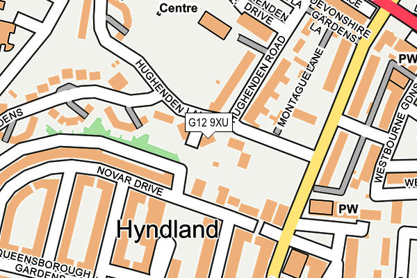 G12 9XU map - OS OpenMap – Local (Ordnance Survey) G12 9XU map - OS OpenMap – Local (Ordnance Survey)