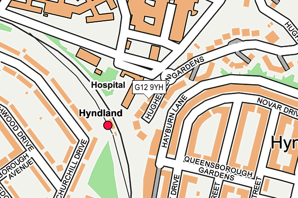 G12 9YH map - OS OpenMap – Local (Ordnance Survey) G12 9YH map - OS OpenMap – Local (Ordnance Survey)