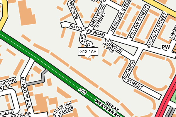 G13 1AP map - OS OpenMap – Local (Ordnance Survey) G13 1AP map - OS OpenMap – Local (Ordnance Survey)