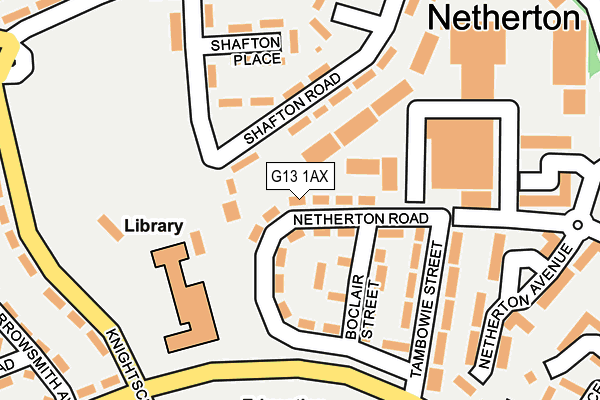 G13 1AX map - OS OpenMap – Local (Ordnance Survey) G13 1AX map - OS OpenMap – Local (Ordnance Survey)