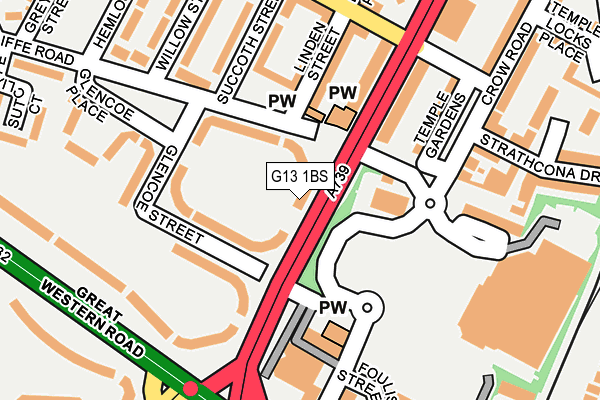 G13 1BS map - OS OpenMap – Local (Ordnance Survey) G13 1BS map - OS OpenMap – Local (Ordnance Survey)