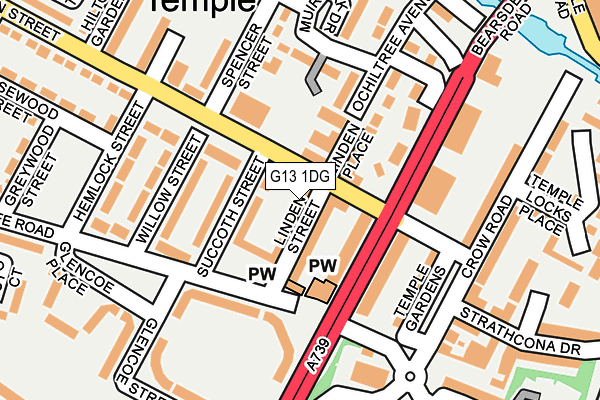 G13 1DG map - OS OpenMap – Local (Ordnance Survey) G13 1DG map - OS OpenMap – Local (Ordnance Survey)