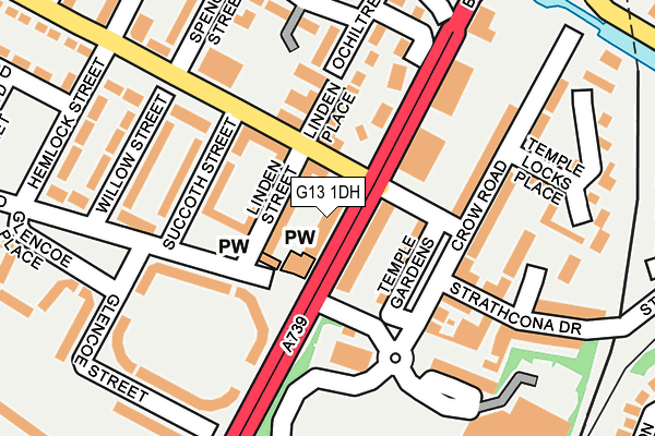 G13 1DH map - OS OpenMap – Local (Ordnance Survey) G13 1DH map - OS OpenMap – Local (Ordnance Survey)