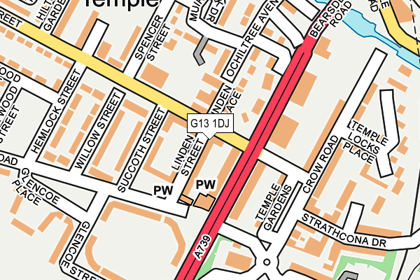 G13 1DJ map - OS OpenMap – Local (Ordnance Survey) G13 1DJ map - OS OpenMap – Local (Ordnance Survey)