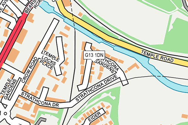 G13 1DN map - OS OpenMap – Local (Ordnance Survey) G13 1DN map - OS OpenMap – Local (Ordnance Survey)