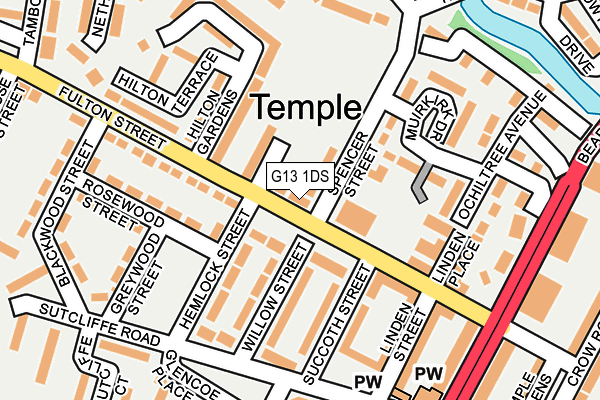 G13 1DS map - OS OpenMap – Local (Ordnance Survey) G13 1DS map - OS OpenMap – Local (Ordnance Survey)