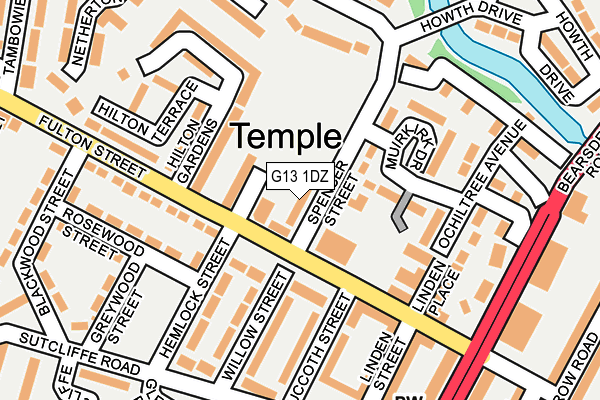 G13 1DZ map - OS OpenMap – Local (Ordnance Survey) G13 1DZ map - OS OpenMap – Local (Ordnance Survey)