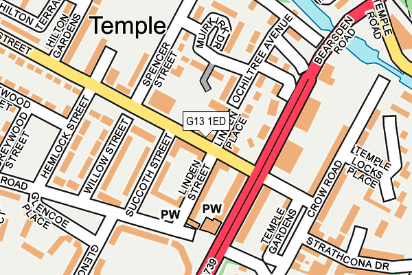 G13 1ED map - OS OpenMap – Local (Ordnance Survey) G13 1ED map - OS OpenMap – Local (Ordnance Survey)