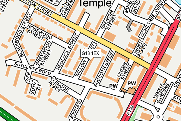 G13 1EX map - OS OpenMap – Local (Ordnance Survey) G13 1EX map - OS OpenMap – Local (Ordnance Survey)