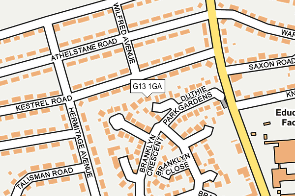G13 1GA map - OS OpenMap – Local (Ordnance Survey) G13 1GA map - OS OpenMap – Local (Ordnance Survey)