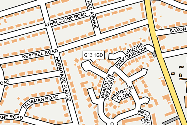 G13 1GD map - OS OpenMap – Local (Ordnance Survey) G13 1GD map - OS OpenMap – Local (Ordnance Survey)