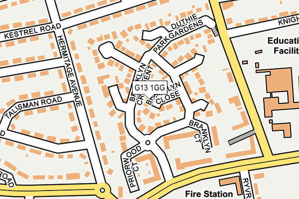 G13 1GG map - OS OpenMap – Local (Ordnance Survey) G13 1GG map - OS OpenMap – Local (Ordnance Survey)