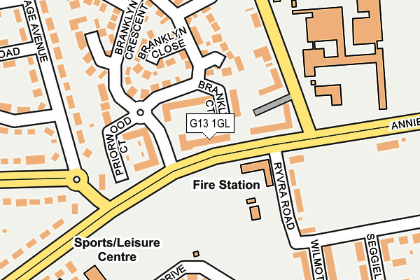 G13 1GL map - OS OpenMap – Local (Ordnance Survey) G13 1GL map - OS OpenMap – Local (Ordnance Survey)