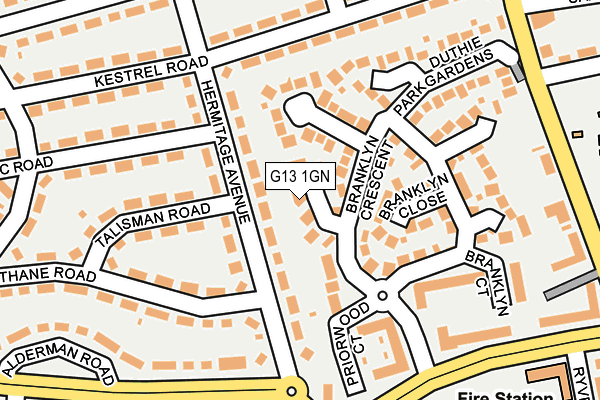 G13 1GN map - OS OpenMap – Local (Ordnance Survey) G13 1GN map - OS OpenMap – Local (Ordnance Survey)