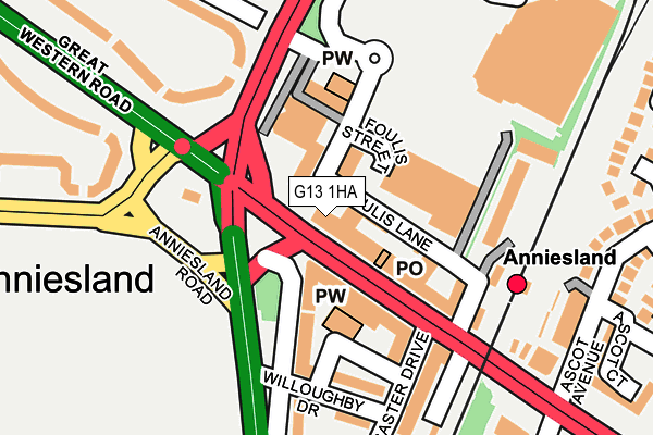 G13 1HA map - OS OpenMap – Local (Ordnance Survey) G13 1HA map - OS OpenMap – Local (Ordnance Survey)