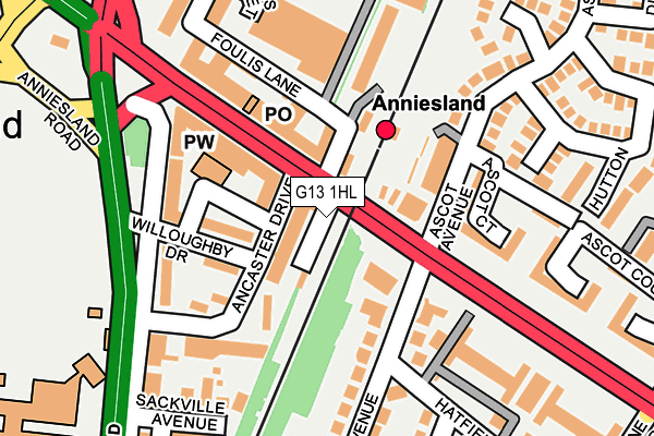 G13 1HL map - OS OpenMap – Local (Ordnance Survey) G13 1HL map - OS OpenMap – Local (Ordnance Survey)