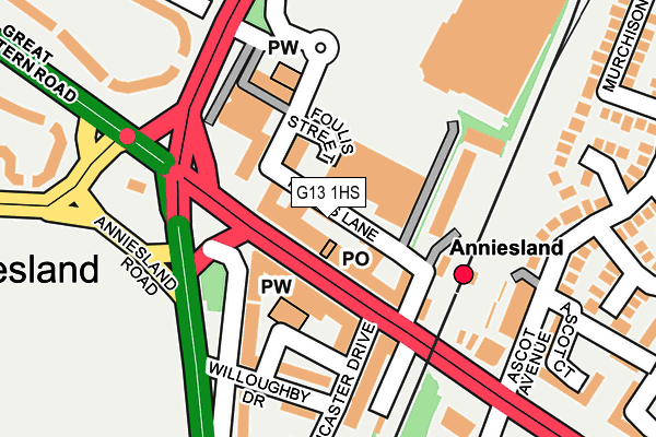 G13 1HS map - OS OpenMap – Local (Ordnance Survey) G13 1HS map - OS OpenMap – Local (Ordnance Survey)