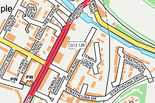 G13 1JR map - OS OpenMap – Local (Ordnance Survey) G13 1JR map - OS OpenMap – Local (Ordnance Survey)