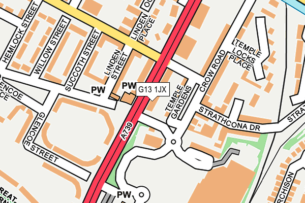 G13 1JX map - OS OpenMap – Local (Ordnance Survey) G13 1JX map - OS OpenMap – Local (Ordnance Survey)