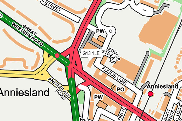 G13 1LE map - OS OpenMap – Local (Ordnance Survey) G13 1LE map - OS OpenMap – Local (Ordnance Survey)