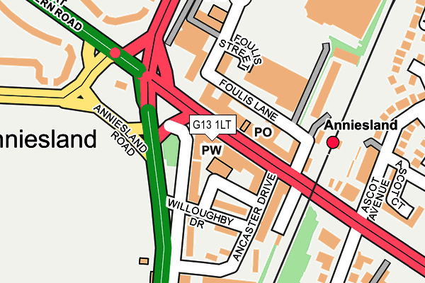G13 1LT map - OS OpenMap – Local (Ordnance Survey) G13 1LT map - OS OpenMap – Local (Ordnance Survey)