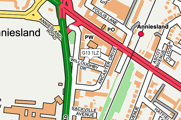 G13 1LZ map - OS OpenMap – Local (Ordnance Survey) G13 1LZ map - OS OpenMap – Local (Ordnance Survey)