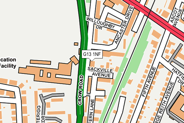G13 1NF map - OS OpenMap – Local (Ordnance Survey) G13 1NF map - OS OpenMap – Local (Ordnance Survey)