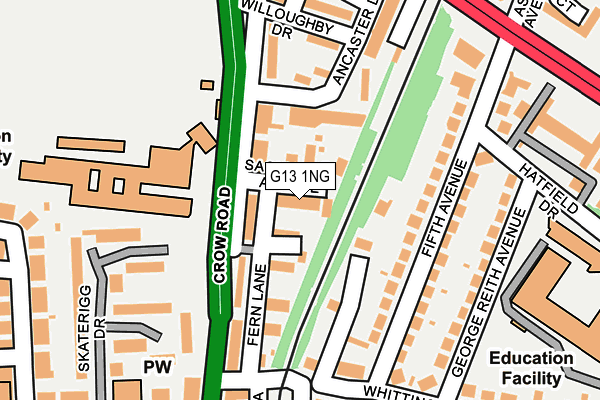 G13 1NG map - OS OpenMap – Local (Ordnance Survey) G13 1NG map - OS OpenMap – Local (Ordnance Survey)