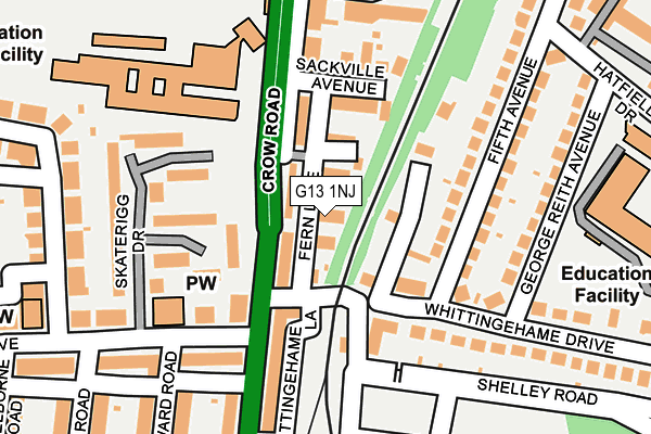 G13 1NJ map - OS OpenMap – Local (Ordnance Survey) G13 1NJ map - OS OpenMap – Local (Ordnance Survey)