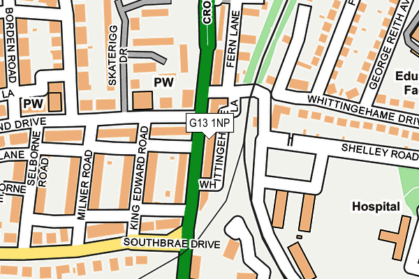 G13 1NP map - OS OpenMap – Local (Ordnance Survey) G13 1NP map - OS OpenMap – Local (Ordnance Survey)