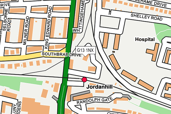 G13 1NX map - OS OpenMap – Local (Ordnance Survey) G13 1NX map - OS OpenMap – Local (Ordnance Survey)