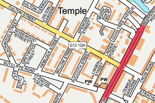 G13 1QH map - OS OpenMap – Local (Ordnance Survey) G13 1QH map - OS OpenMap – Local (Ordnance Survey)