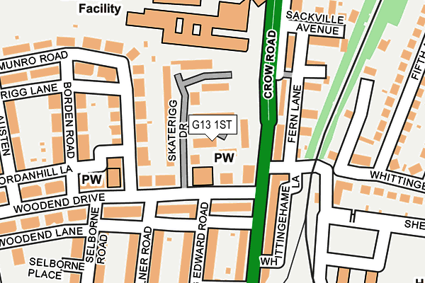 G13 1ST map - OS OpenMap – Local (Ordnance Survey) G13 1ST map - OS OpenMap – Local (Ordnance Survey)