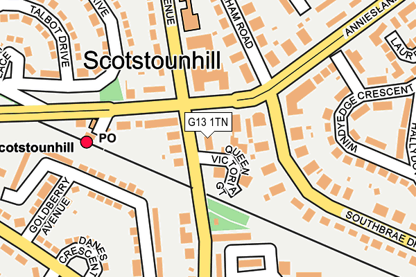 G13 1TN map - OS OpenMap – Local (Ordnance Survey) G13 1TN map - OS OpenMap – Local (Ordnance Survey)